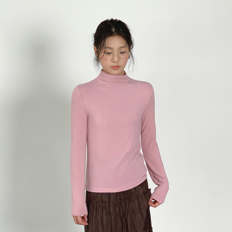 百搭时尚长袖t恤针织打底衫女