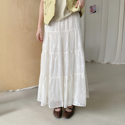 BORAN帛然春夏白月光时尚长半裙
