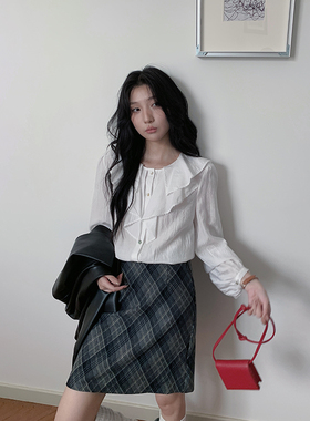 BORAN帛然2025年秋季新款长袖白色衬衫气质百搭显瘦上衣女N2D3163