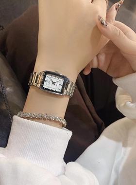 ibso女士小方表时尚气质方形手表女款小众轻奢高级设计百搭防水表