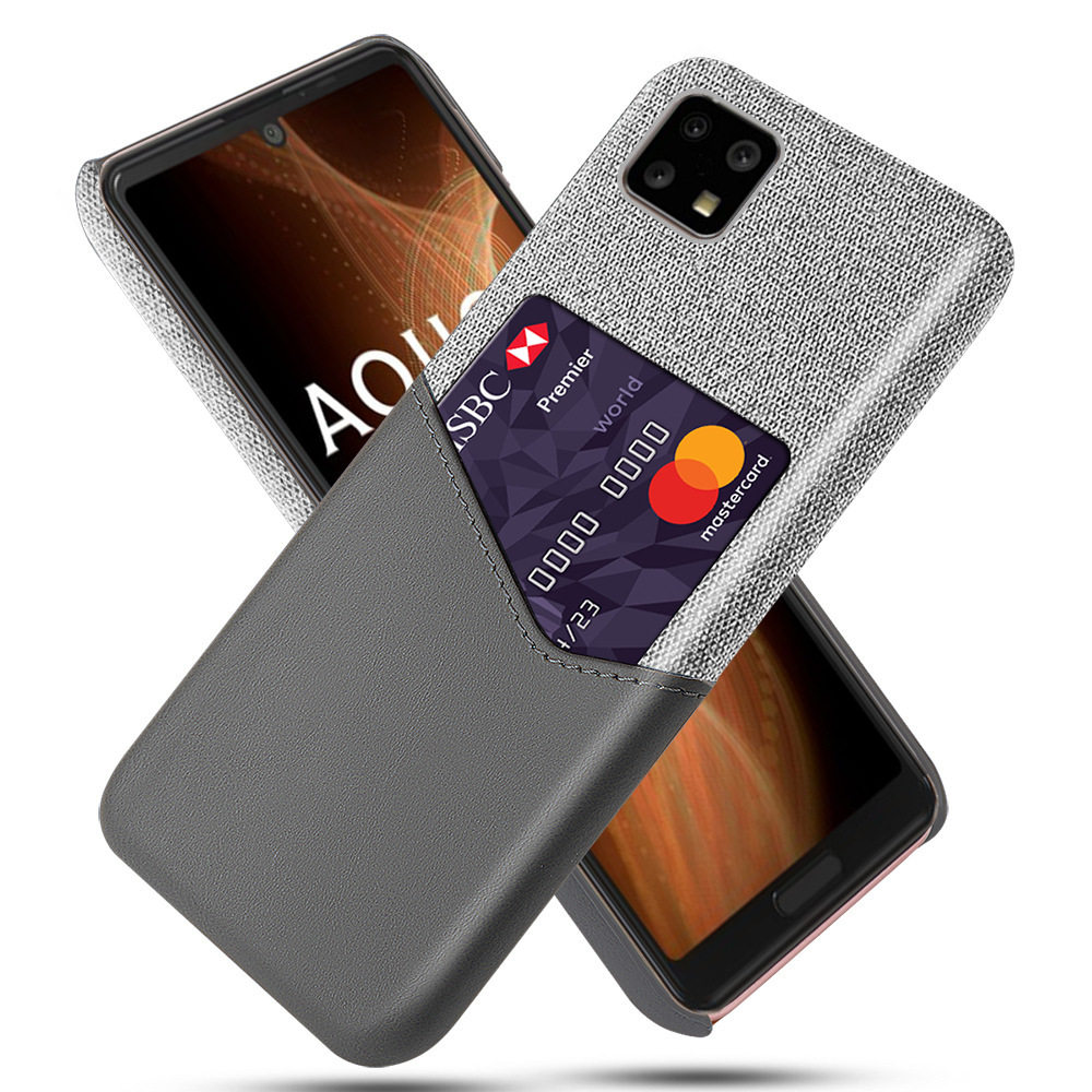 适用夏普sense4手机壳sense6布纹插卡皮套sense7半包aquos r6硬壳