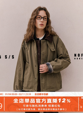 NOFAITH复古猎装巴恩风夹克男宽松休闲短款上衣工装外套男女25FW