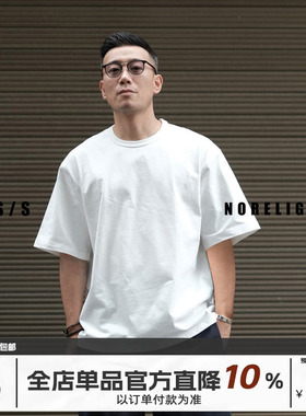 NOFAITH重磅300g纯棉短袖T恤白色宽松潮流纯色打底t恤男女无信仰