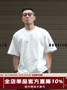 NOFAITH重磅300g纯棉短袖T恤白色宽松潮流纯色打底t恤男女无信仰