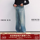宽松直筒休闲长裤 新款 男春季 NOFAITH水洗做旧14.2盎司纯棉牛仔裤