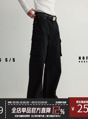 NOFAITH多口袋纯棉工装裤男春季新品宽松百搭通勤直筒裤休闲长裤