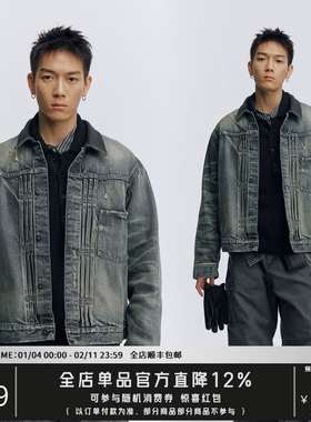 NOFAITH水洗破坏重磅15盎司牛仔夹克男纯棉宽松vintage休闲外套潮