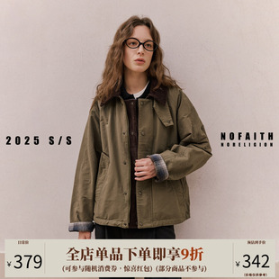 外套男女25FW 上衣工装 NOFAITH复古猎装 巴恩风夹克男宽松休闲短款