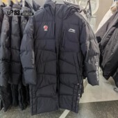 Lining李宁CBA长款 长棉服男子连帽宽松上衣冬季 保暖运动服AFMV015