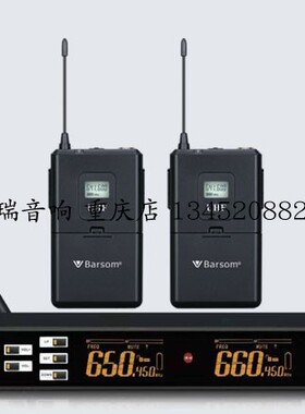 Barsom 巴森 BR-700D 一拖二U段无线手持话筒会议麦克风