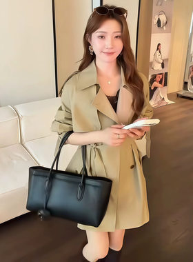 2026春秋季新款女士韩系显气质长款风衣高级感温柔风宽松洋气外套