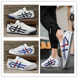 透气小白鞋 精神小伙男鞋 板鞋 春季 阿甘帆布鞋 潮鞋 男一脚蹬懒人布鞋