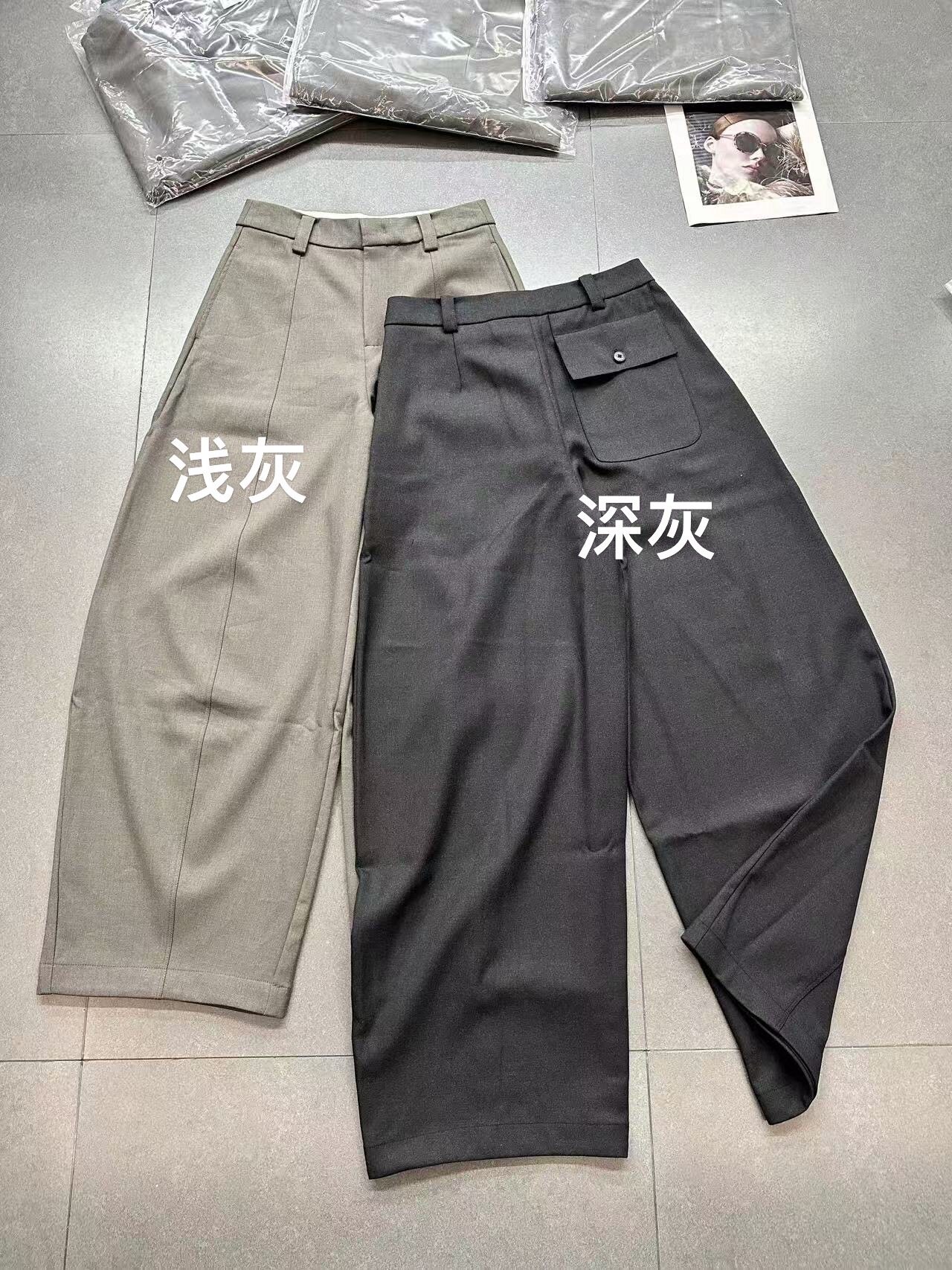 欧洲站秋新高腰显瘦女阔腿休闲裤
