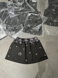 欧洲站2026夏季 欧货时尚 松紧腰钉珠高腰显瘦百搭休闲短裤 新款