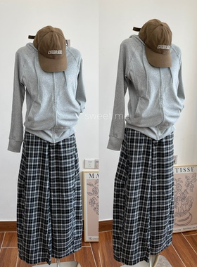 美式复古连帽拉链卫衣女春秋款宽松瑜伽运动外套上衣