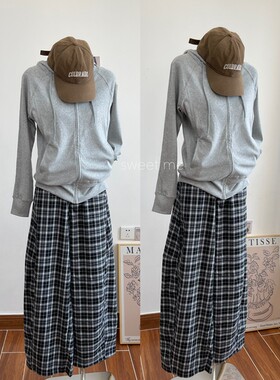 美式复古连帽水洗棉拉链卫衣女春秋款宽松瑜伽运动外套薄上衣