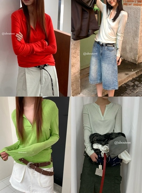 天丝羊毛V领长袖防晒衫女 薄款透气宽松显瘦 多色可选空调衫