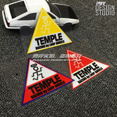 最速湾岸 贴 三角标TEMPLE改装 大阪环状线LOOP OSAKAJDM漂移贴纸