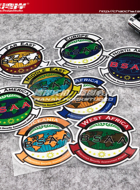 最速湾岸 BSAA生化防御联盟生化迷车贴贴纸生化危机周边机构标志