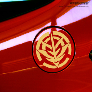 最速湾岸车贴敢达机动战士车贴高达车贴吉翁军ZEON圆形标反光贴