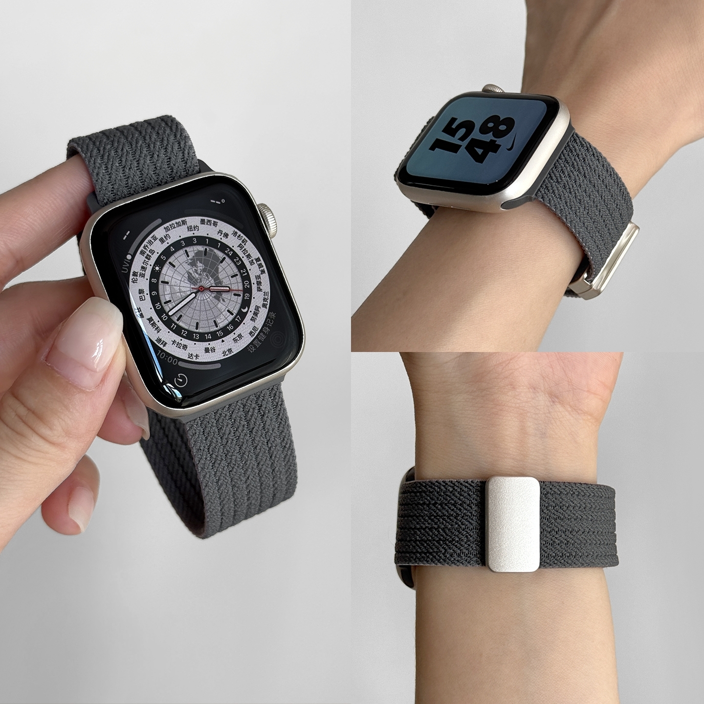 新款编织回环磁吸iwatchs10表带