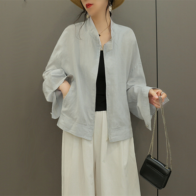 亚麻棉麻空调衫短外套防晒衣
