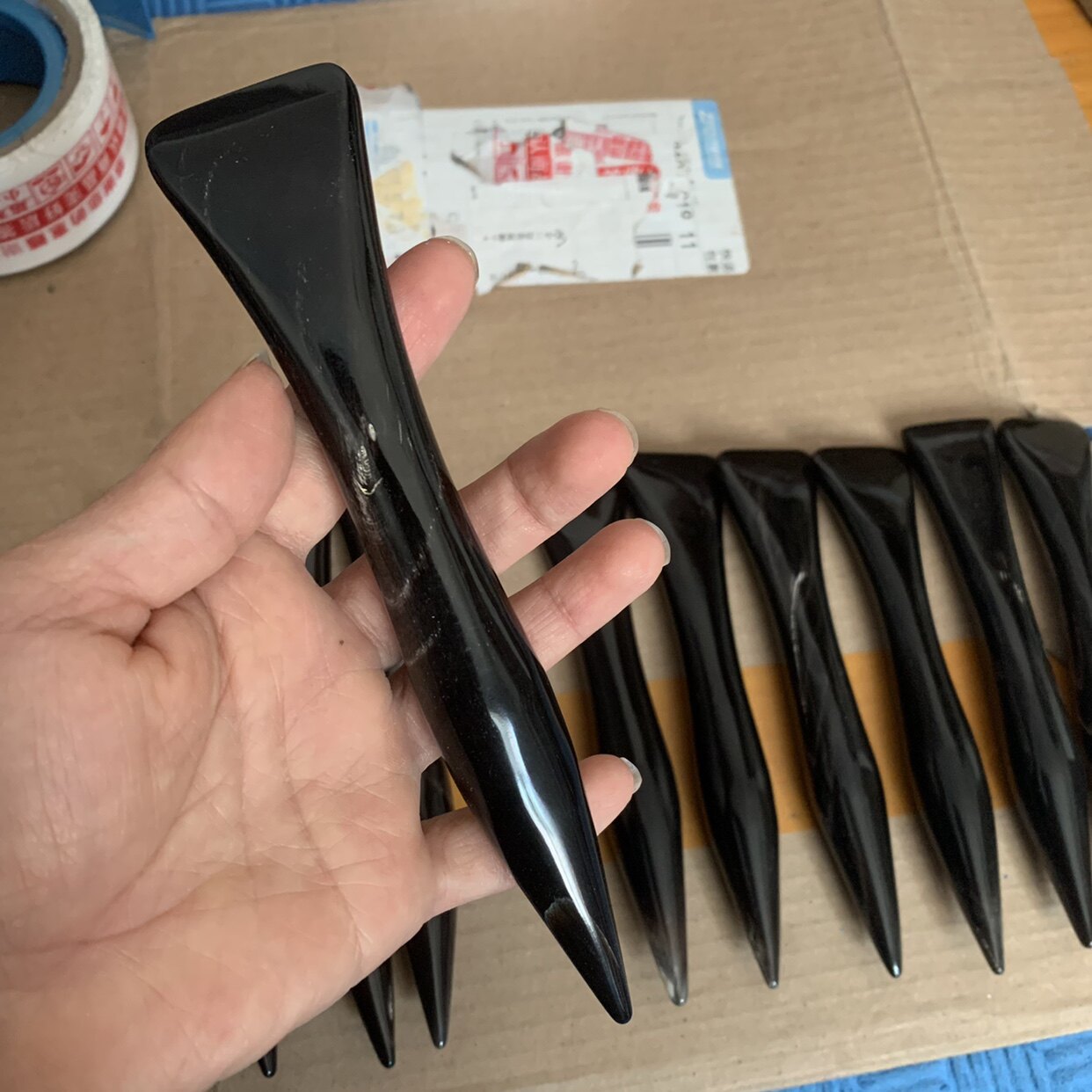 天然黑水牛角大号款头部面部脸部全身拨筋棒按摩棒