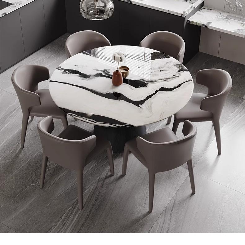 长方形奢石大平层高档别墅熊猫白