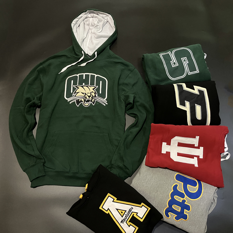 大学球队刺绣运动卫衣外套