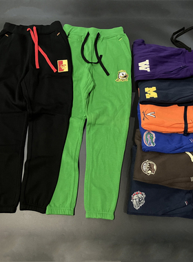 多色 刺绣款NCAA篮球运动长裤 跑步骑行健身束脚收口收腿裤男潮裤