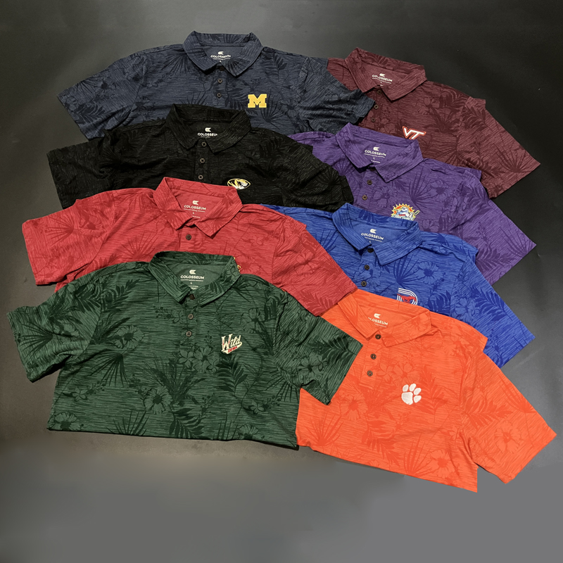 刺绣印花翻领短袖运动T恤投篮服