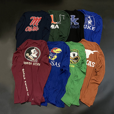 大学联盟美式大码长袖t恤投篮服