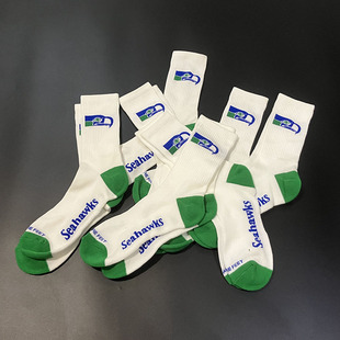 美单橄榄球联盟 海鹰加厚毛巾底运动袜中长筒实战男潮袜篮球袜款8