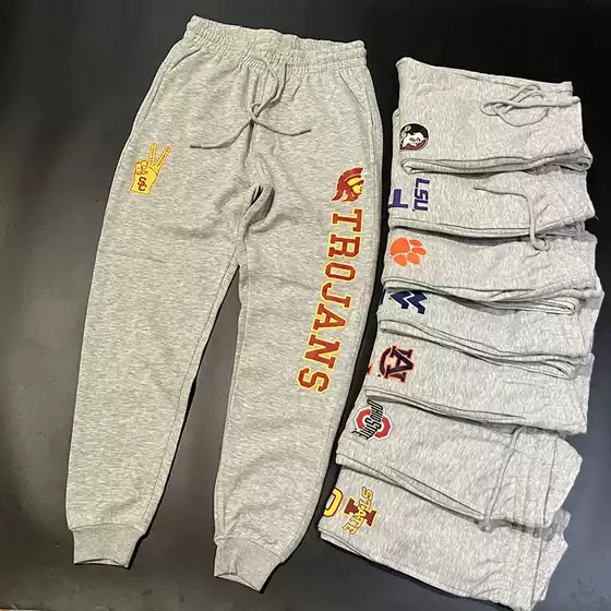 Ncaa University Print Plus-Size Sports Pants Basketball Pants Fitness Running Tapered Pants Trendy Men's Pants