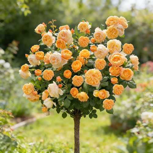 天狼月季微型丰花棒棒糖树月季