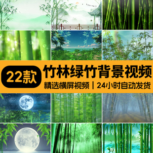 竹林竹子绿竹水墨山水古风苗族山歌傣族舞蹈舞台LED背景视频素材