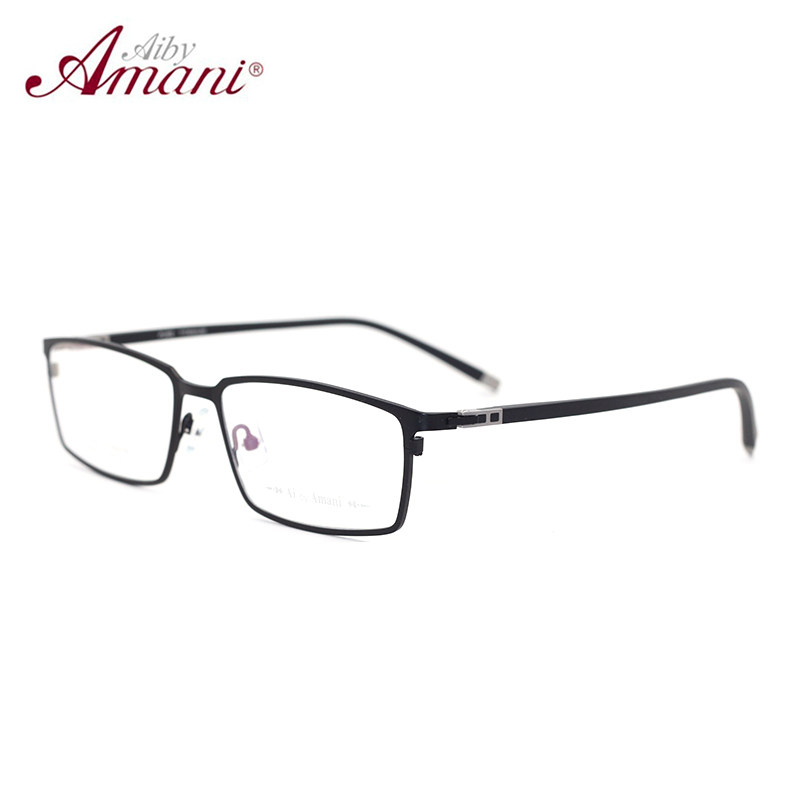 Aibyamani爱阿玛妮时尚男款近视眼镜架纯钛全框眼镜框配镜A9163