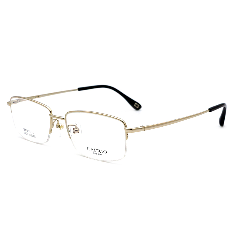 CAPRIO卡佩罗眼镜架日本男女士简约半框钛材超轻近视眼镜框CA1445