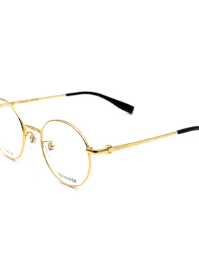 TRUSSARDI杜鲁萨迪眼镜架时尚百搭钛材圆形男女款近视镜框VTR210F