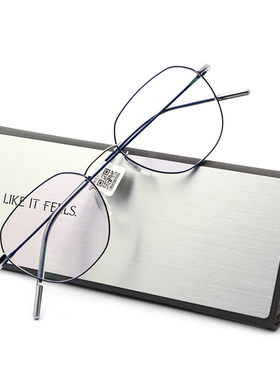 V LIKE IT FEELS微帕眼镜框羽毛钛超轻椭圆形纯钛时尚配近视V004T