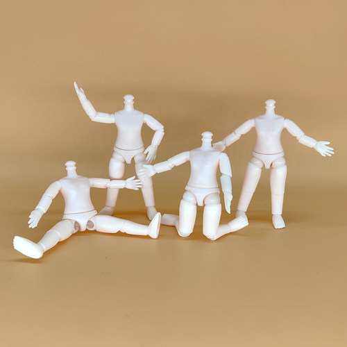 13cm4寸素体手工多关节玩具娃娃