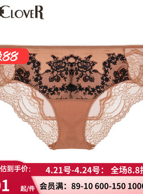 【新品】LACLOVER兰卡文闪耀奥斯卡纯棉蕾丝低腰三角内裤LC22UD1