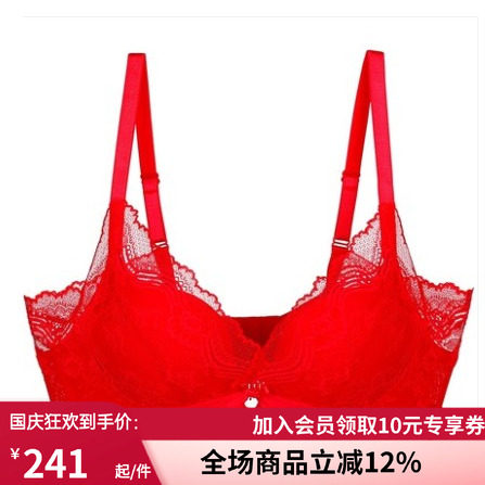 美背性感蕾丝情趣风大胸显小内衣