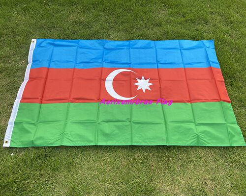 4号涤纶世界各国国旗 春亚纺90x150阿塞拜疆国旗Azerbaijan Flag