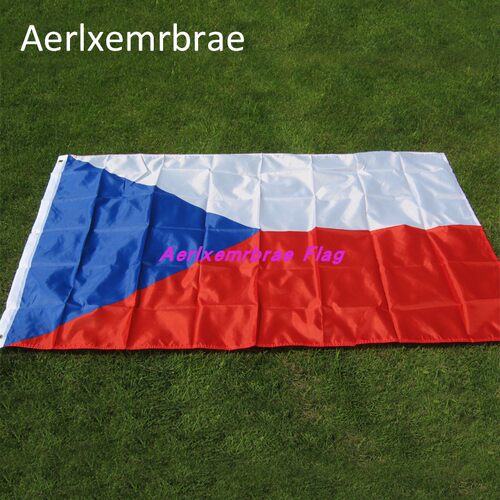 涤纶春亚纺捷克国旗90x150厘米 4号捷克旗帜 Czech flag