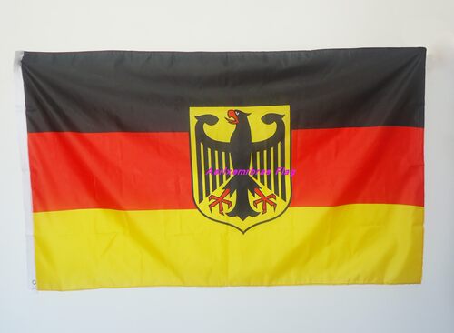 90x150涤纶德国带国徽国旗春亚纺老鹰旗 Germany Flag