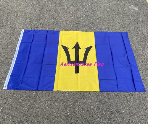 4号世界各国旗帜 涤纶布90x150巴巴多斯国旗 Barbados Flag