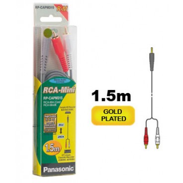 松下原装音频线RP-CAPM315，3.5mm转AV音频线