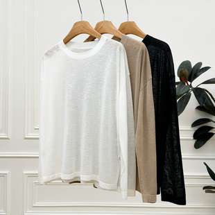 QY5202008苎麻防嗮长袖 丝滑亲肤柔糯挺括慵懒松弛感直接封神 上衣