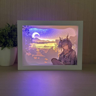 明日方舟人物周边纸雕灯陈岁红霞现货万重山同人定制充电小夜灯